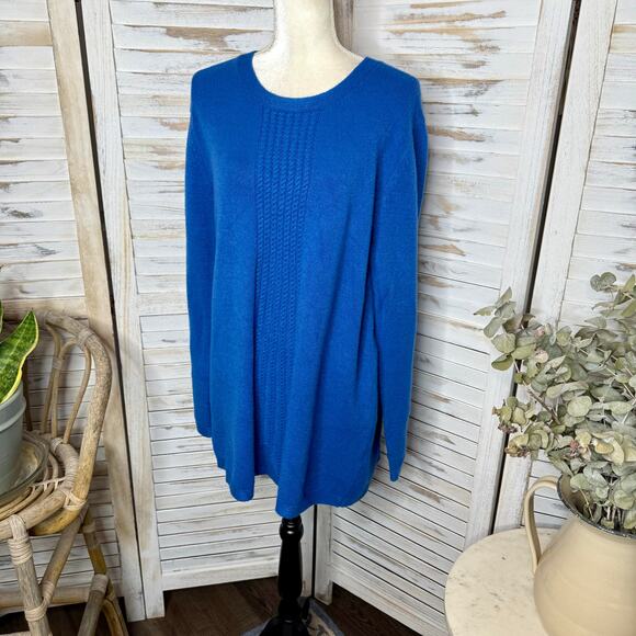 NWT SOFT SURROUNDINGS Women's XL Priscilla Knit Tunic Swing Sweater Royal Blue - Picture 5 of 15